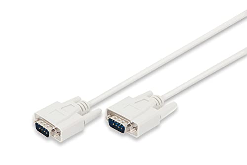Cable de conexión en serie DIGITUS - D-Sub 9 a D-Sub 9 - De enchufe a enchufe - 2,0 m - RS-232 - RS-485 - Beige