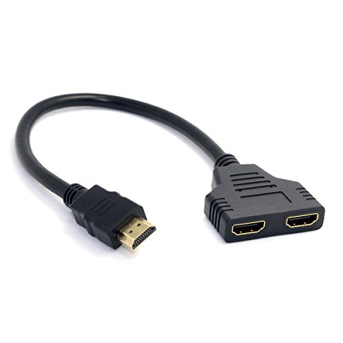 cablecc - Divisor HDMI Macho a 2 HDMI Hembra (1 Entrada, 2 Salidas)