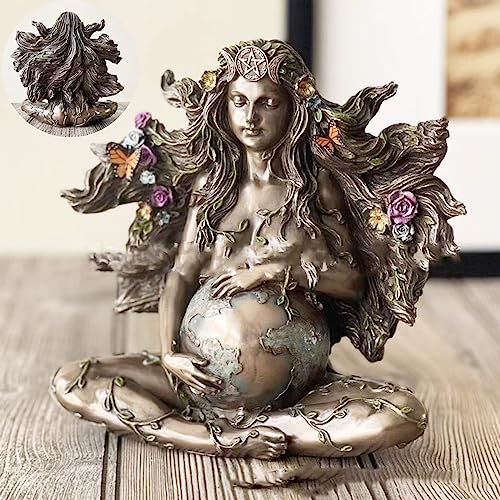 cailiya Figura de la Madre Tierra,Estatua Millennial Gaia,Estatua de la Madre Tierra,Gaia Estatua de La Diosa de La Madre Tierra,para Decoración Hogar Jardín Aire Libre