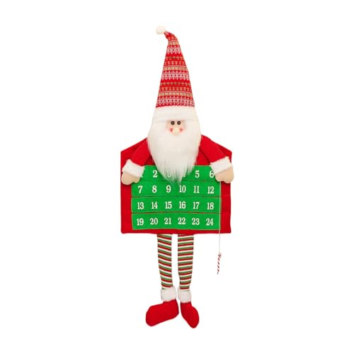 Calendario de Adviento de Navidad 2023, tapiz de cuenta regresiva de 24 días con bolsillos, reutilizable, calendario de cuenta regresiva de Navidad, para colgar, decoraciones navideñas para maceta,