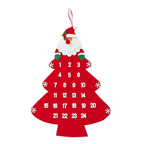 Calendario de Adviento, Navidad Año Nuevo Decoaciones for Adornos de eventos for el hogar 2022 Calendario de Navidad Santa Claus Muñeco de nieve Navidad Adviento Temporizador Niños Regalo,Cuenta atrá