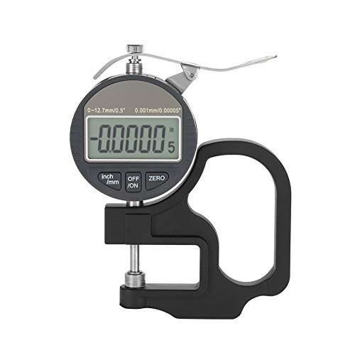 Calibre de espesor digital para instrumento de medición de hilo de cuero de papel 0-12.7mm Rango de medición (0.001mm)