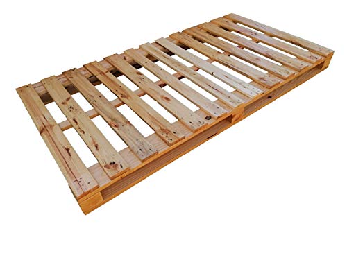 Cama de palets color madera Barnizada para colchón de 105 x 180, 190, 200 - Somier & Somieres & Base & estructuras de camas con pallet pallets pales
