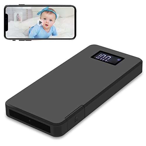 Camara Espia Oculta 4K HD 10000mAh Mini cámara Oculta Cámara Espía para Ver En El Movil, Micro Cámaras De Vigilancia Larga Duracion con IR Visión Nocturna Detección De Movimiento Grabación en Bucle