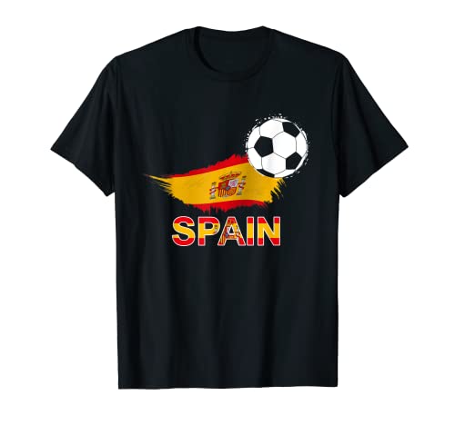 Camiseta Bandera España Partidario Equipo Español de Fútbol Español Camiseta