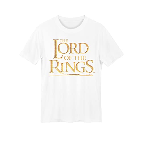 Camiseta para adulto con logo de la película El Señor de los Anillos, blanco, X-Large