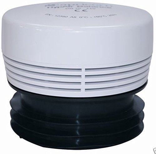 Capricorn Válvula de ventilación para plomería DN 70 110, 9-2730-070-10-03-01, color blanco