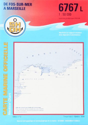 Carte marine : De Fos-sur-Mer a Marseille - 6767 L