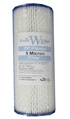 Cartucho Plisado 10" x 4.5", filtro de agua de sedimentos, 5 micras, reutilización, filtro de piscina o un filtro de agua doméstica