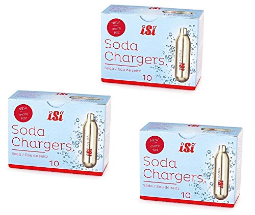 Cartuchos de sifón para selz soda Isi, 3 paquetes de 10 unidades