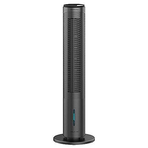 Cecotec Climatizador Evaporativo de Torre EnergySilence 2000 Cool Tower Smart. 60 W, Depósito Extraíble de 2 L, 3 Velocidades, 3 Modos con Oscilación, Temporizador, Control Táctil