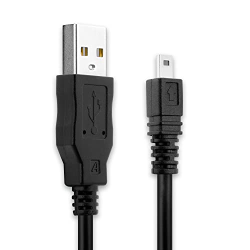 CELLONIC® EMC-5 Cable de datos USB 1.5m compatible con Casio Exilim EX-ZS200 EX-H5 H50 S8 Z16 Z28 Z33 Z35 Z37 Cable Carga 8 Pin Camera Mini USB B a USB A 2.0  negro PVC