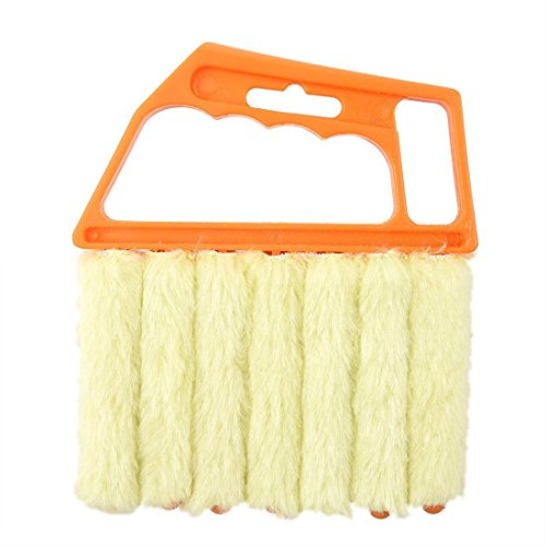 Cepillo veneciano con 7 limpiadores de polvo para persianas con láminas, fácilmente lavable