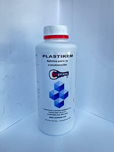 CESPRAM-Aditivo plastificante para mortero. Plastikem. Envase de 1 litro/5 litros/10 litros. (1 L)