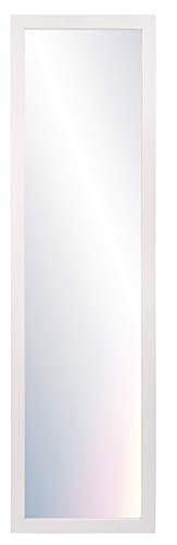 Chely Intermarket - Espejo de Pared Cuerpo Entero 35x100 cm (Marco Exterior 42x107cm)(Blanco-Liso) MOD-128 | Forma Rectangular para salón, recibidor, Dormitorio, Acabado Elegante.(128-35x100-4,55)