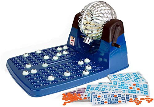 Chicos - Bingo Juego de Mesa Adulto - Lotería automática 3XL con 72 cartones y 90 Bolas imborrables, Incluye fichas de Juego (20905)