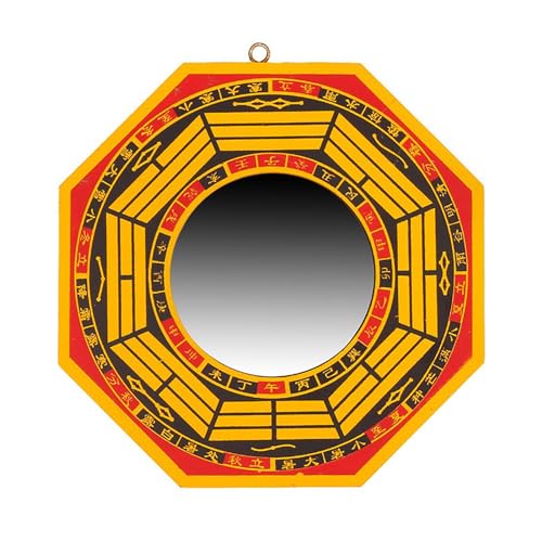Cipliko Espejo Chino Bagua, Espejo De Chismes, Espejo Tradicional Chino Feng Shui, Espejo Bagua De Aleación Convexa