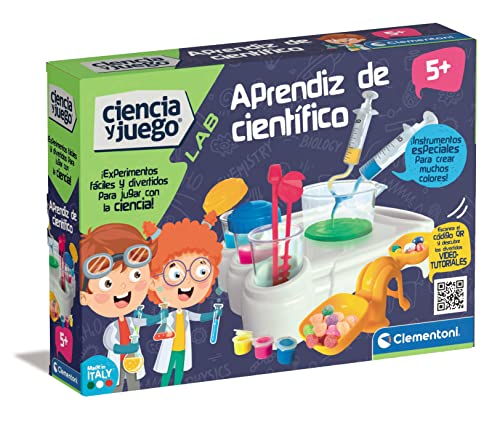 Clementoni, Ciencia Junior, Aprendices de científico, Juego Educativo de Ciencias, Taller experimentos, Juguete niños 5 años, Juego en español (55491)