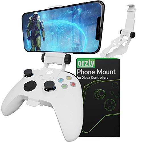 Clip de Juego móvil para Controlador Xbox Series X, Soporte de teléfono para Controlador Xbox, Abrazadera Ajustable para teléfono Compatible con Xbox Series X|S, Xbox One S, Xbox One X- Robot Blanco