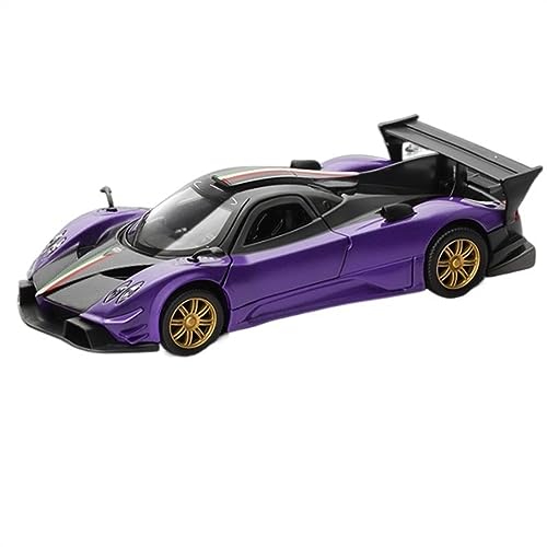 Coche Fundido a Escala para Pagani Zonda R Revolucion, Modelo de Coche Deportivo de aleación, Modelo de Coche de Metal Fundido a presión 1:31 tamaño (Color : Purple)