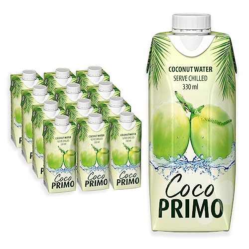 Coco Primo, agua de coco pura, refrescante, natural. 12 x 330 ml