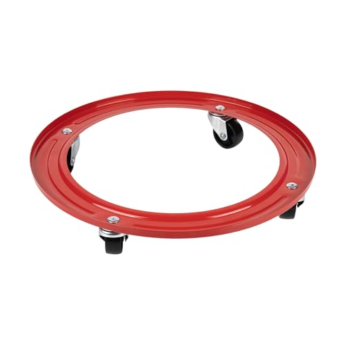 Cofan Soporte metálico con 4 ruedas para Bombona de Butano | Resistente hasta 50 kg | Porta bombonas en color rojo | Venta Unitaria