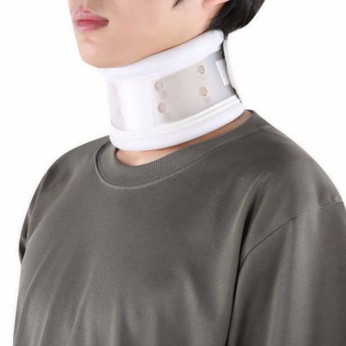 Collar de Soporte Cervical Columna para Aliviar el Dolor Esguince y la Presión del Cuello,Tracción del Cuello Apoyo Suave Ajustable Envuelve Estabilizador de Cervical para sueño en Viaje (S)