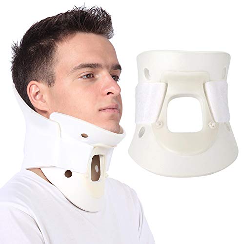 Collarín de cuello ortopédico, soporte cervical suave transpirable ajustable para el alivio del dolor de cuello de las vértebras(L)