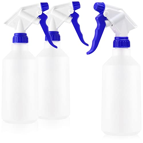 com-four® Botella pulverizadora 3x - bomba pulverizadora resistente a productos químicos con rosca 28/400 para ácidos, hidrocarburos y disolventes - boquilla ajustable - 500 ml (vitón)