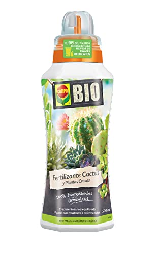 COMPO Bio Huerto Urbano Fertilizante para cactus, plantas crasas y suculentas, Fertilizante líquido con extra de potasio, 500 ml