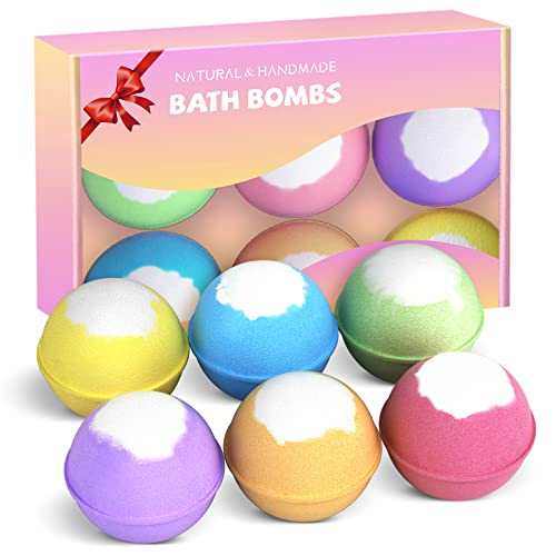 Bombas de baño para mujer, Navidad, cumpleaños, Acción de Gracias, juego de  regalos pequeños: 6 bombas de baño de burbujas orgánicas hechas a mano con
