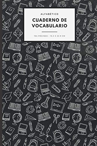 Cuaderno de vocabulario alfabético: Libro con índice alfabético para registrar 2100 palabras de vocabulario | 3 columnas | 104 páginas | DIN A5