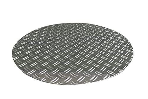 Cubierta de alcantarilla redonda tipo S1, chapa estriada de aluminio Ø500 hasta Ø950 mm, chapa estriada (Ø800-2,5/4)