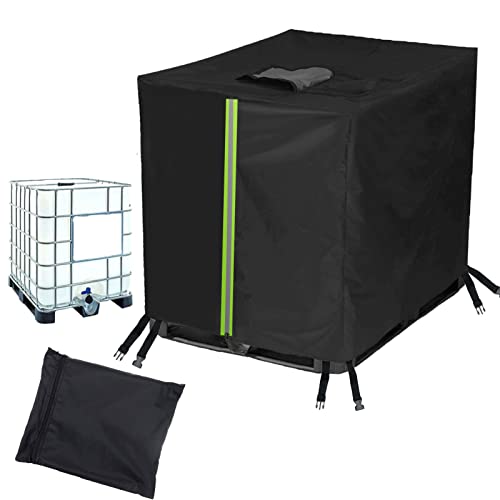 Cubierta de depósito de 1000 l IBC con tiras reflectantes, con cremallera, funda protectora para tanque de agua, recipiente IBC, lona de protección para depósito IBC, tanque de agua de lluvia