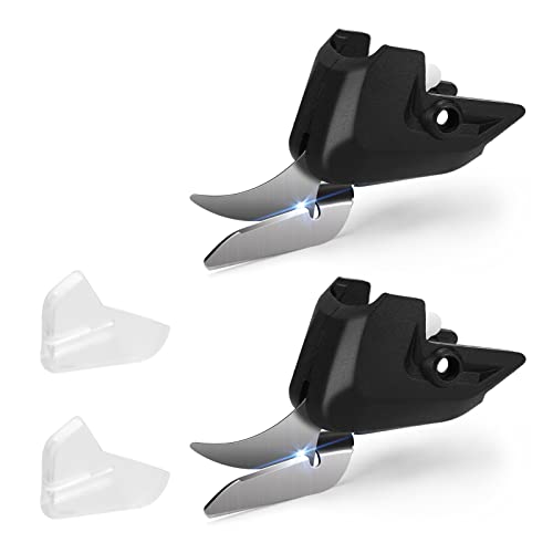 Cuchillas de corte de repuesto con cubiertas de seguridad para tijeras eléctricas para tela Acemall, 2 uds., inalámbricas (negro)