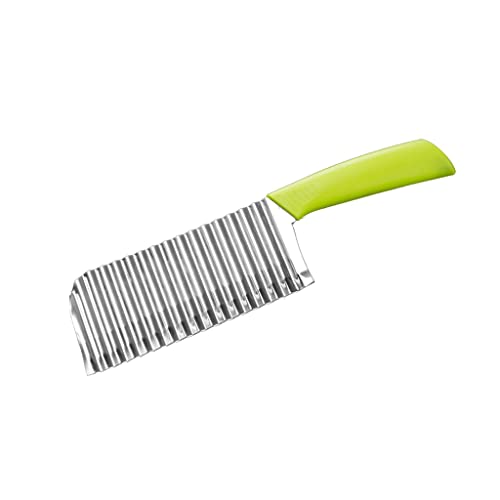 Cuchillo Ondulado Cortador De Arrugas Onda de acero inoxidable Frisas Frisas Cuchillo de corte Handheld Chipper Vegetal Ensalada Chopper Cocina Onda Hoja de corte Herramienta Cortador De Patatas Frita