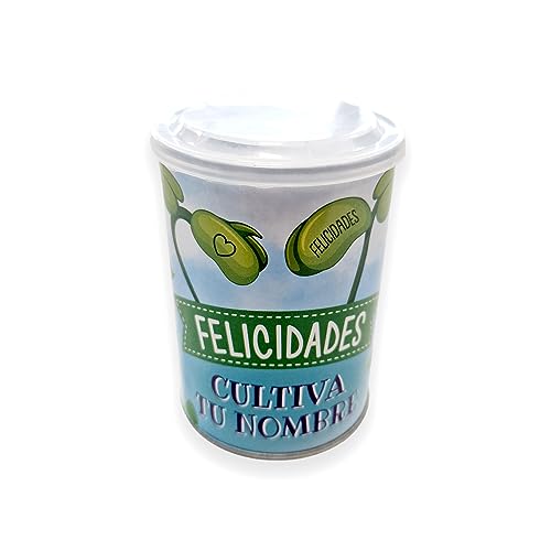 Cultiva tu planta Haba con la frase "Felicidades"