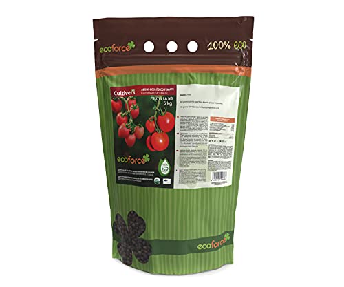 CULTIVERS Abono Tomates Ecológico de 5 kg. Fertilizante de Origen 100% Orgánico y Natural Microgranulado. Mejora la Productividad tus tomateras