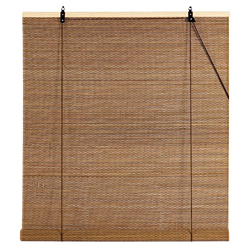 Cy.curtain bright Cortina Enrollable de bambú para Interiores, 75 x 180 cm, persiana de bambú Enrollable para Puertas y Ventanas, Cortina de bambú para balcón
