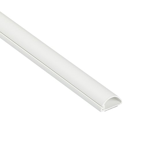 D-Line Micro+ 1M2010W, Canaletas de plástico para cables de red y líneas eléctricas - 1x 20mm (anch.) x 10mm (alt.) x 1-metro longitud - Blanco