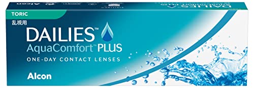 Dailies AquaComfort Plus Lentes de contacto tóricas de reemplazo diario, Pack de 30, R 8.8 mm, D 14.4 mm, cilindro -1.75, eje160, -3.25 Diopt