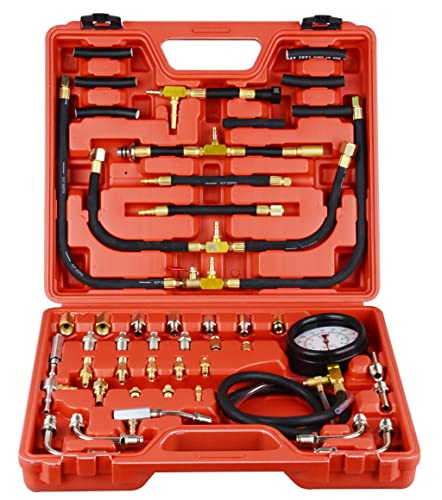DAYUAN 0-140 PSI Probador de presión de gasolina Kit de herramientas de medidor de presión de inyección de combustible