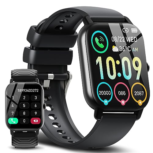 Ddidbi Reloj Inteligente Hombre Mujer con Llamadas, 1.85" Smartwatch con 112 Modos Deportivos, Monitor de Ritmo Cardíaco y Sueño, Pulsera Actividad IP68 Impermeable para iOS y Android, Negro