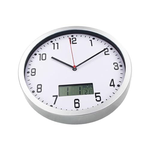 DECHOUS 1 Pieza 10 Reloj De Pared Reloj con Humedad y Temperatura Reloj con Termometro Reloj con Higrometro Electrónico Termómetro