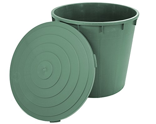 Depósito con tapa para agua de lluvia, barril con grifo, 500 L
