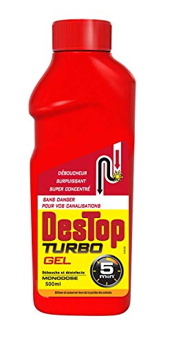 Destop – Lote de 3 Geles Desatascador Canalización Turbo – 500 ml