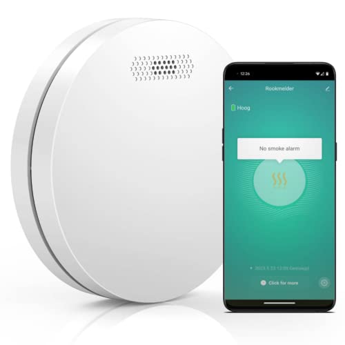 Detector de Humo WiFi - Batería de 10 Años - Alarma de Incendios Inteligente con Tuya & Smartlife App, Sensor de Humo WiFi, Casa Inteligente