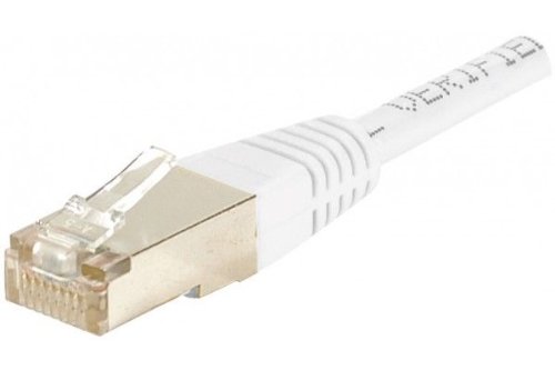Dexlan - Cable de Red con Conectores RJ45 (FTP, Cat 6, 0,5 m), Color Blanco