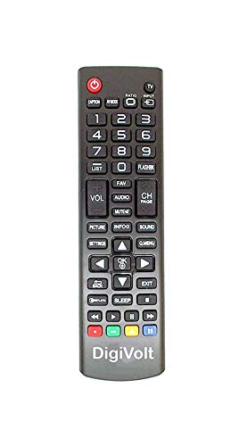 DiggitalWorld Mando Universal tamaño pequeño para Televisores LG, NO Necesita INSTALACIÓN códigos LG preinstalados Compatible con función Netflix Amazon