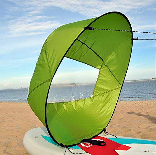 Diintor - Vela de Viento Plegable para Kayaks, canoas, Barcos inflables, Tabla de Remo (Verde)